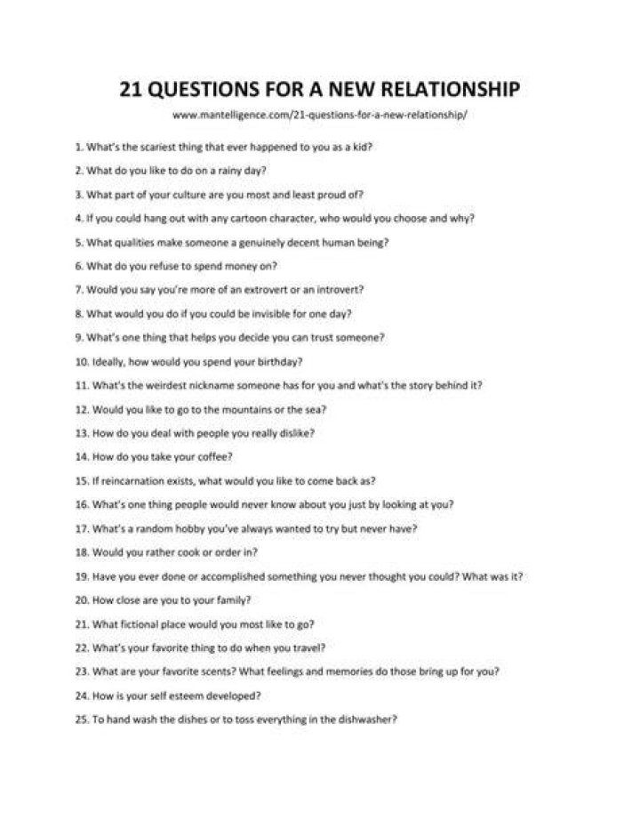 21 Questions For A New Relationship Great, Helpful Lines To Ask More