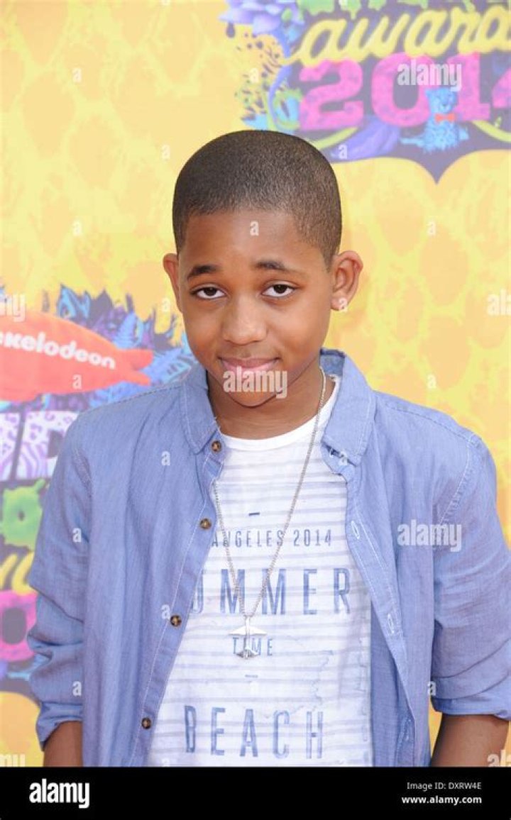 Actor Tylen Jacob Williams arrives on the orange carpet of Nickelodeon