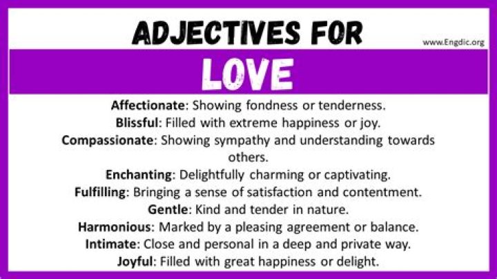 Adjectives for Love, Words to Describe Love