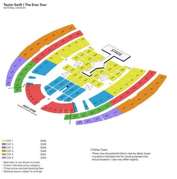 Attention, Swifties The seat plan for Taylor Swift&rsquo;s &lsquo;Eras&rsquo; stop in