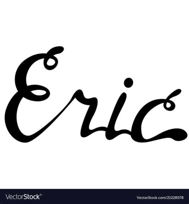 Eric name lettering Royalty Free Vector Image VectorStock
