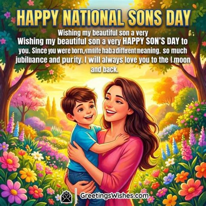 For My Son Happy National Sons Day Quotes Darling Quote