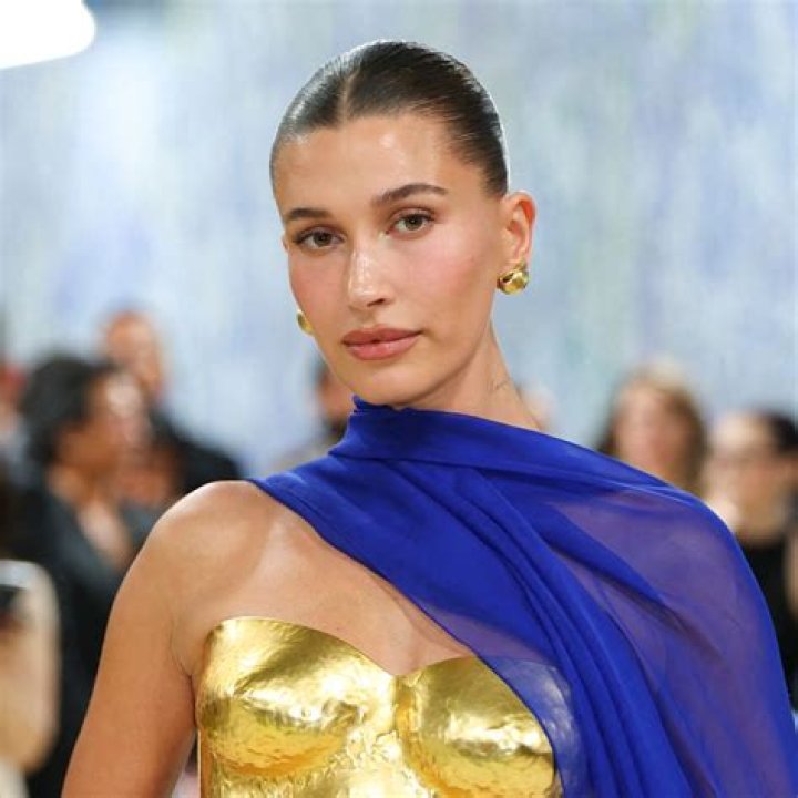 Hailey Bieber Stuns in a Blue Dress at Odell Beckham Jr.’s Birthday