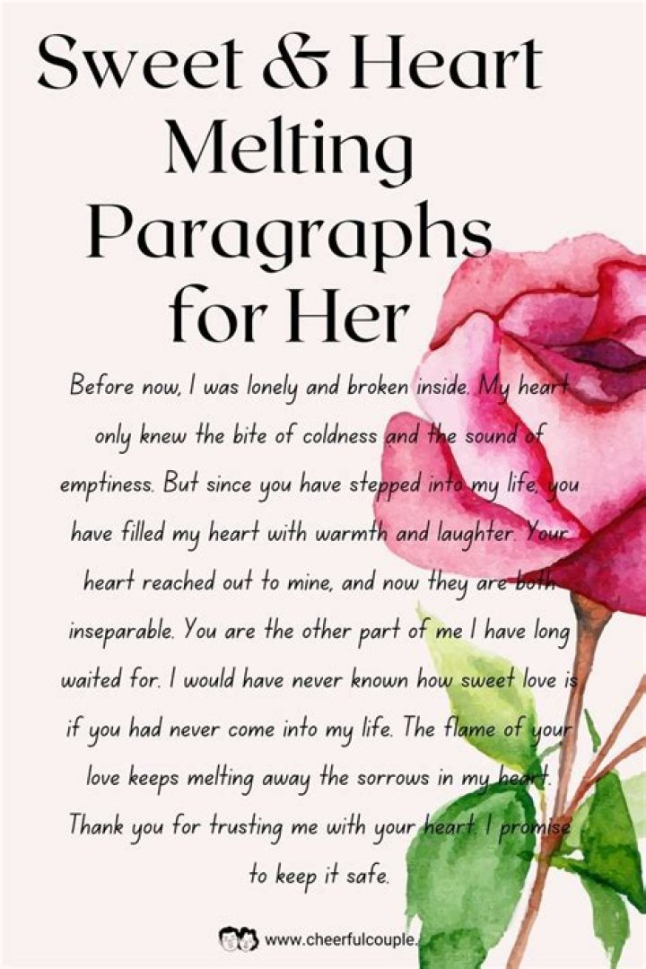 Love Paragraphs for Her, Sweet Paragraphs to Say to Your Girlfriend