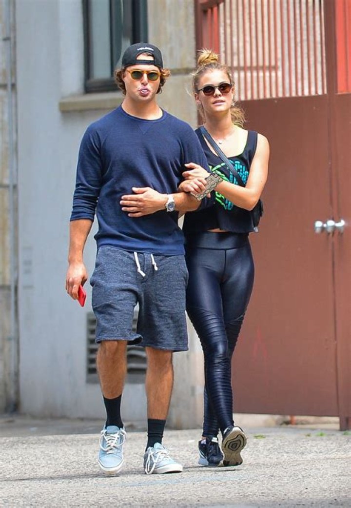 Nina Agdal With Her Boyfriend Jack BrinkleyCook Leaving the Gym in
