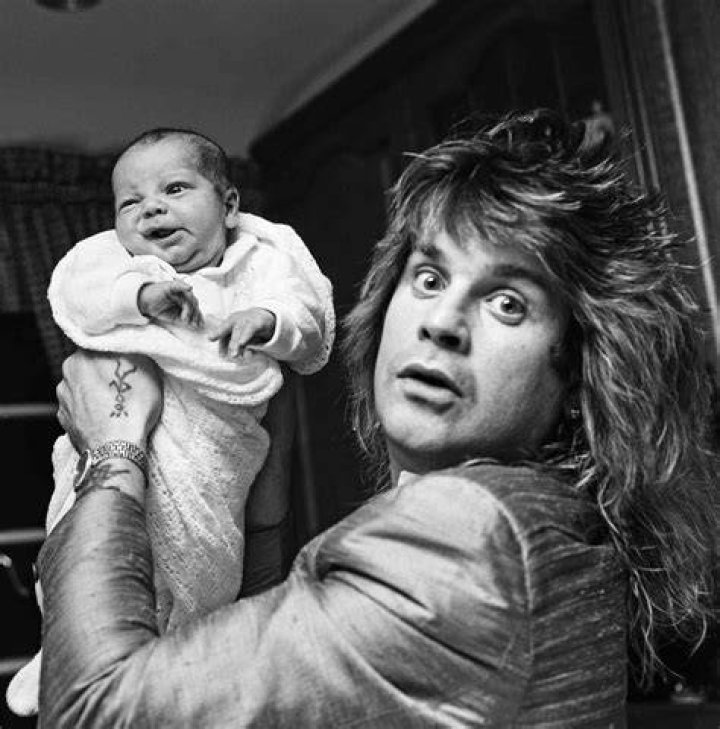 Ozzy Osbourne singer with his children Aimee Kelly and Jack Stock Photo
