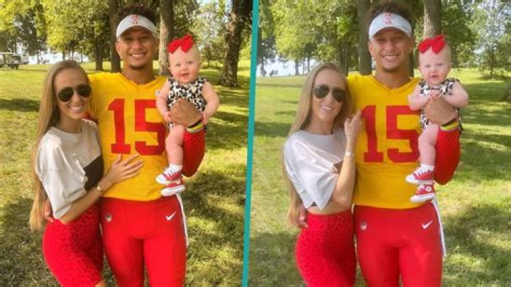 Patrick Mahomes Daughter Sterling Visits Him at Training Camp Photo