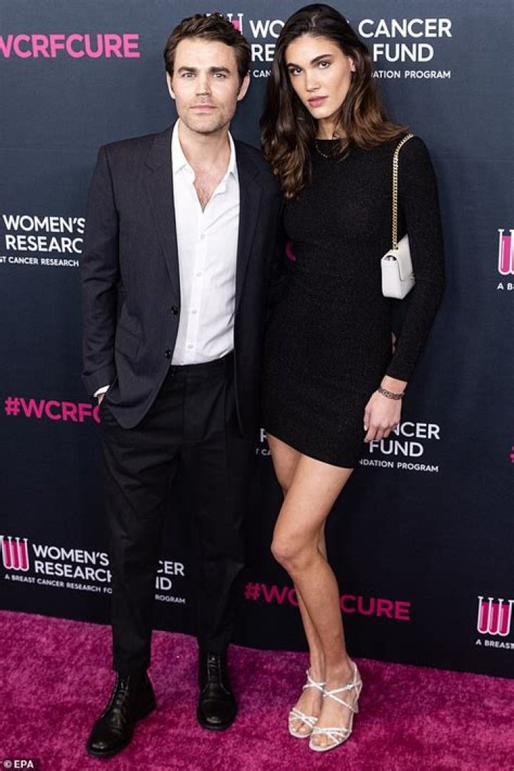 Paul Wesley, 40, poses with girlfriend Natalie Kuckenburg, 22, in