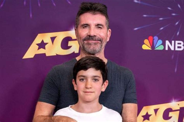Simon Cowell and His Son Eric Simon Cowell's Hollywood Star Ceremony