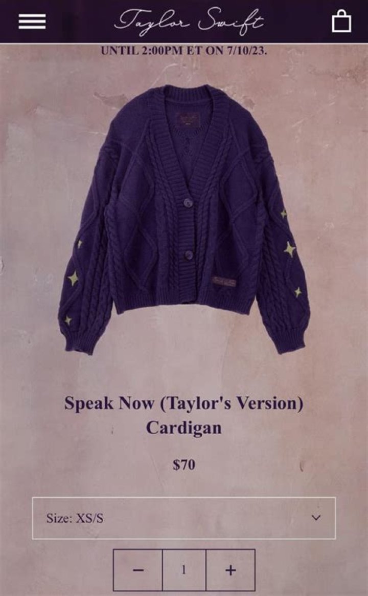 Speak Now Cardigan (Taylor's Version), Hobbies & Toys, Memorabilia