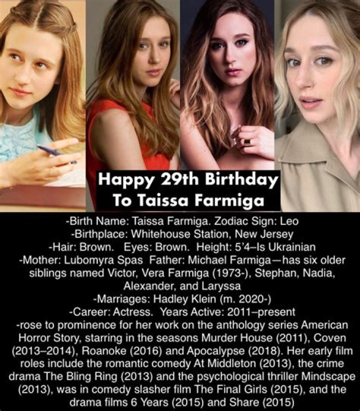 Taissa Farmiga Height, Weight, Age, Wiki, Biography, Net Worth, Facts
