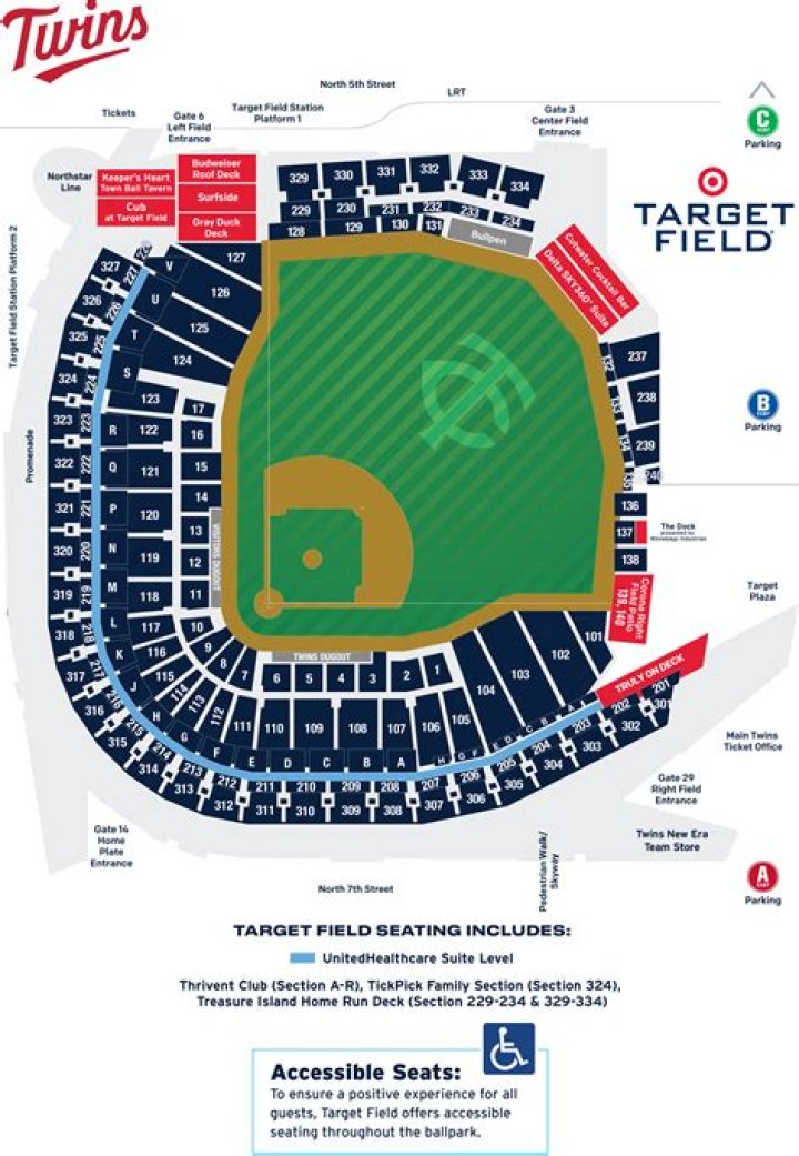 Target Field Seating Chart Seating Charts & Tickets