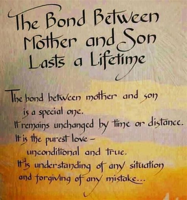 The Bond Between Mother And Son Lasts A Lifetime Pictures, Photos, and