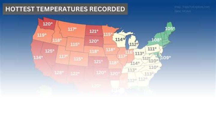 The Hottest Temperatures Recorded In All 50 States Weather Underground