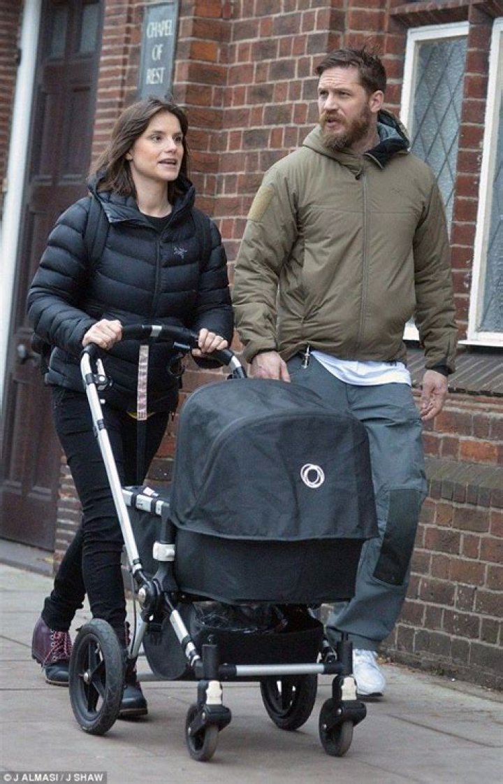 Tom Hardy spotted enjoying daddy duties with wife Charlotte Riley